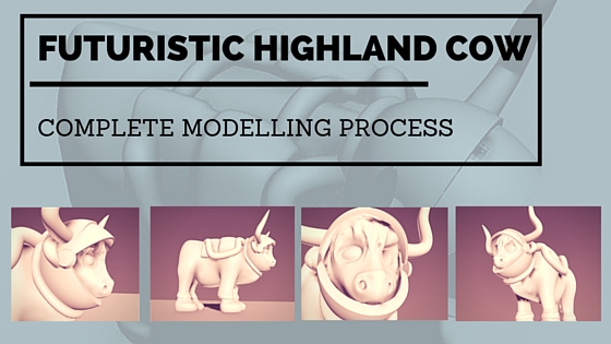 Futuristic Highland Cow 3D Model